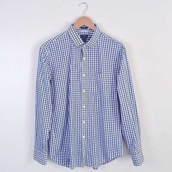 J. Crew Thompson Plaid Flex Wrinkle Free Button Down Dress Shirt - Picture 1 of 4